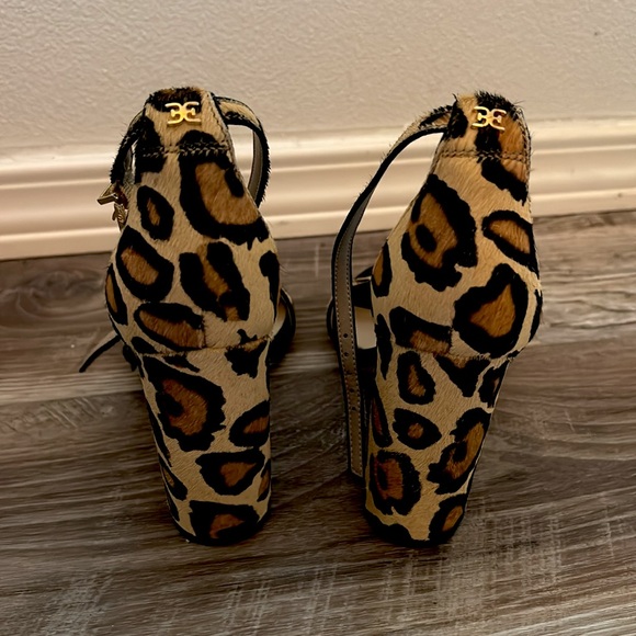 Sam Edelman cheetah real cow hair heels sandals 5.5 - Picture 3 of 4